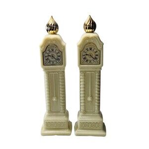 Avon Vintage GRANDFATHER CLOCKs  Milk Glass Collectible Charisma